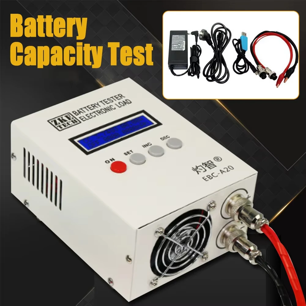 Probador de baterías EBC-A20, adecuado para baterías de litio y plomo de 30 V, 20 A, 85 W, probador de descarga A20, fuente de alimentación A20