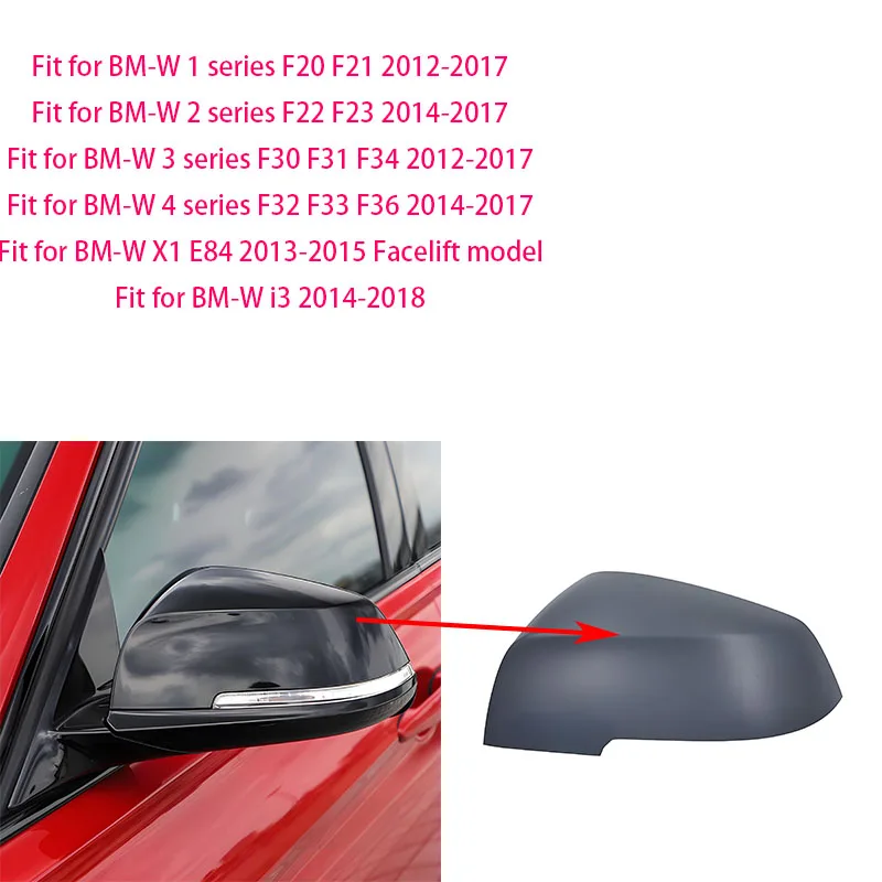 Side Mirror Covers for BMW 3 Series F30 F35 F34 GT 1 2 4 F36 Door Wing Caps 2014 2017 F32 F31 F20 F21 F22 F23 espejo retrovisor