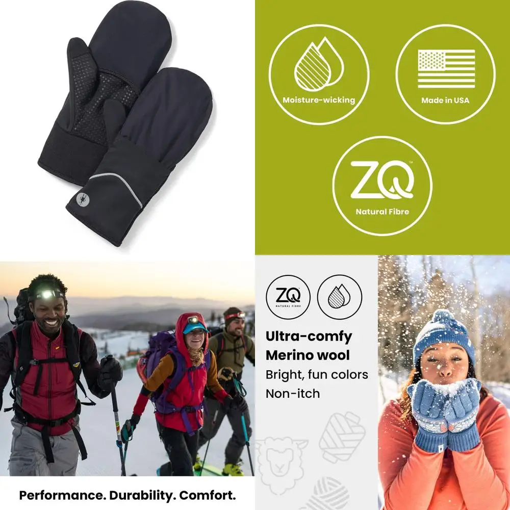 

Men's and Women's Smartwool Active Merino Fleece Windproof Mittens