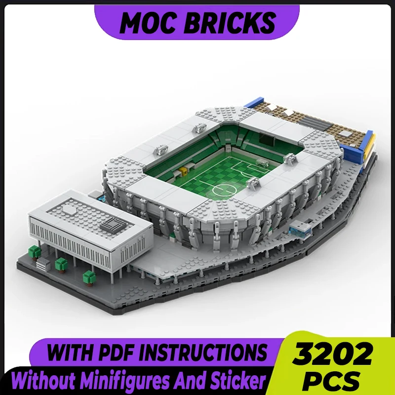 Moc Building Bricks Street View Model Saint Gallen Football Stadium Technology Modular Blocks Gifts Christmas Toys DIY Assembly