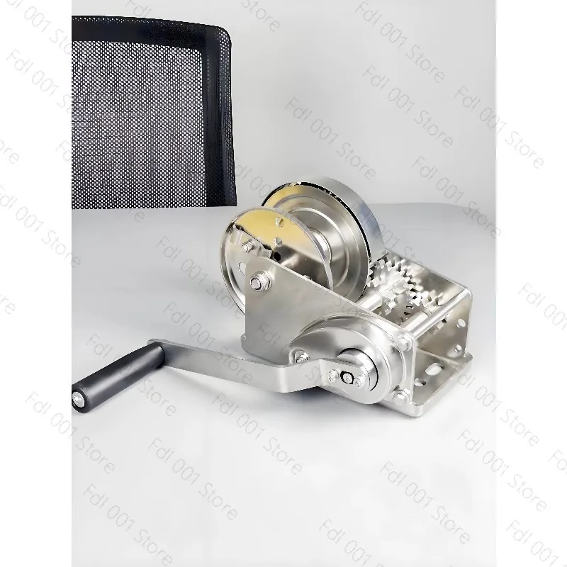 304 Stainless Steel Two‑way Self‑locking Manual Hand Winch 1200‑2600 Lbs Heavy Duty Hoist for Lifting Pulling Work