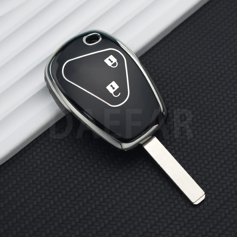 For Renault/Kangoo/ Dacia/Scenic/Megane/Sandero/Captur/Twingo/Modus 2 Buttons TPU Remote Key Case Key Protector Shell