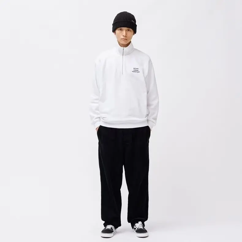 WTAPS Unisex Skull Pattern Knitted Sweater Japanese RetroStreetwear Heavyweight Loose Fit Long Sleeve Casual Couple Pullover Top - view 6