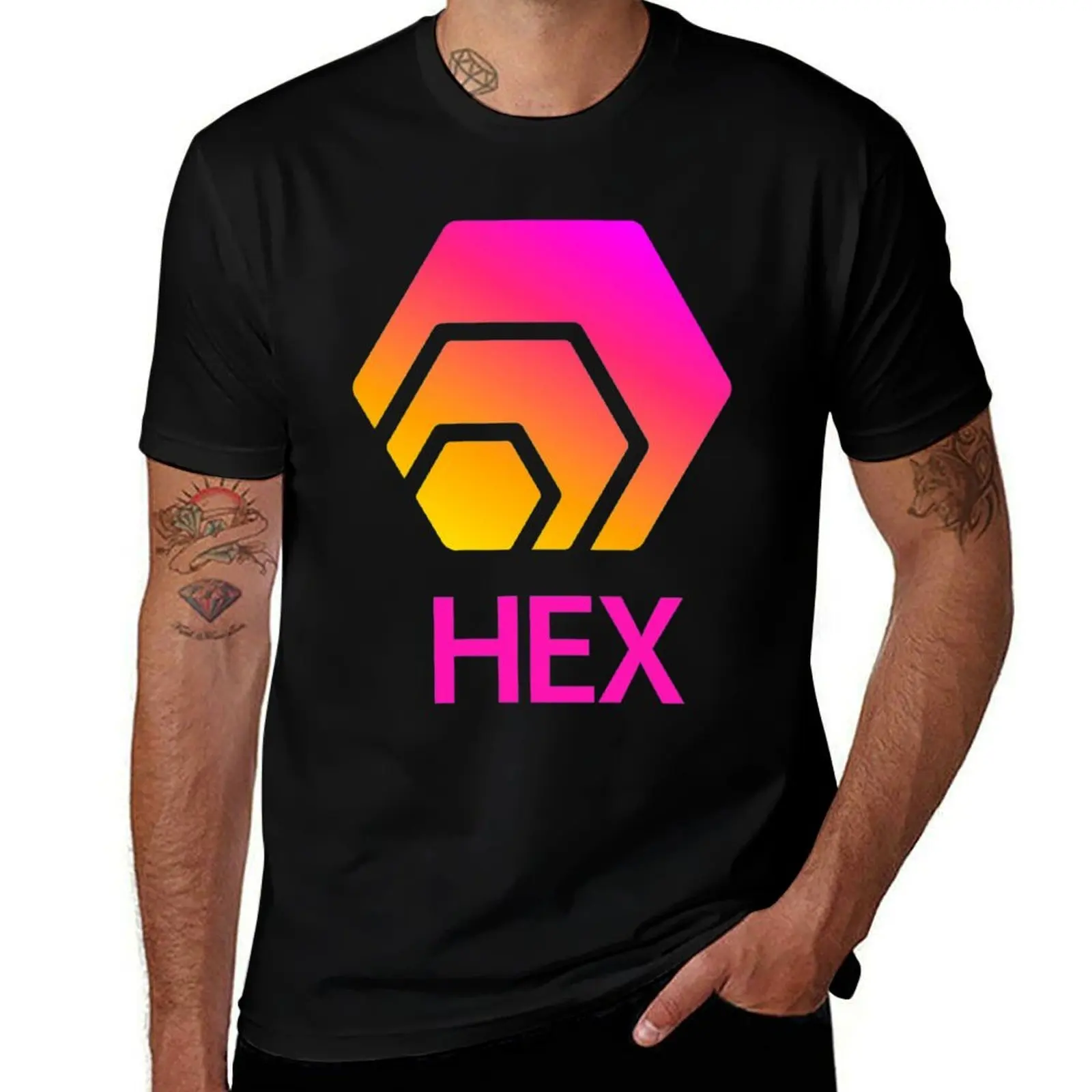 Best Selling Authentic Hex Design T-Shirt Water Resistant Casual T-Shirt