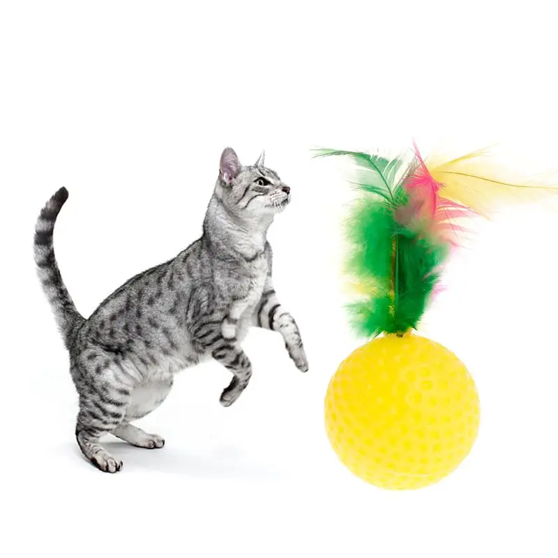 Pet for Cat Chewing Balls Toy Squeaky Balls Interactive for Pets Cats Home for Play Outdoor Trainning