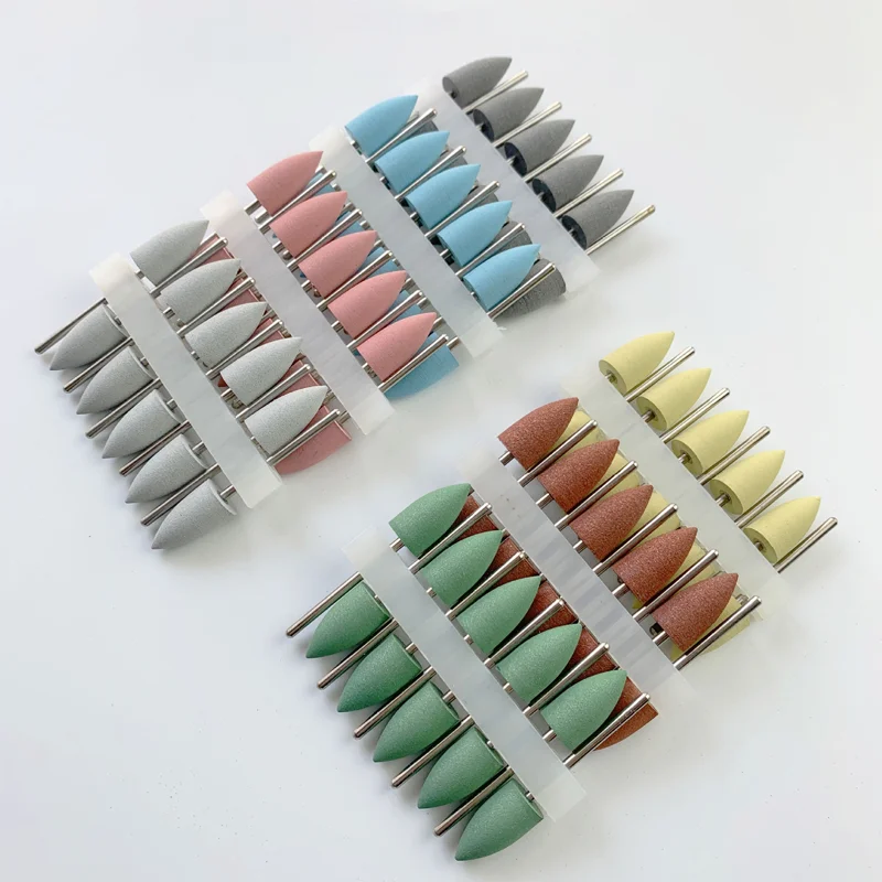 Dental Polishing Burs Polishers Diamond Nail Drill Bits Silicone Rubber Polisher Grinders Dentistry Accessories Dentist Tools