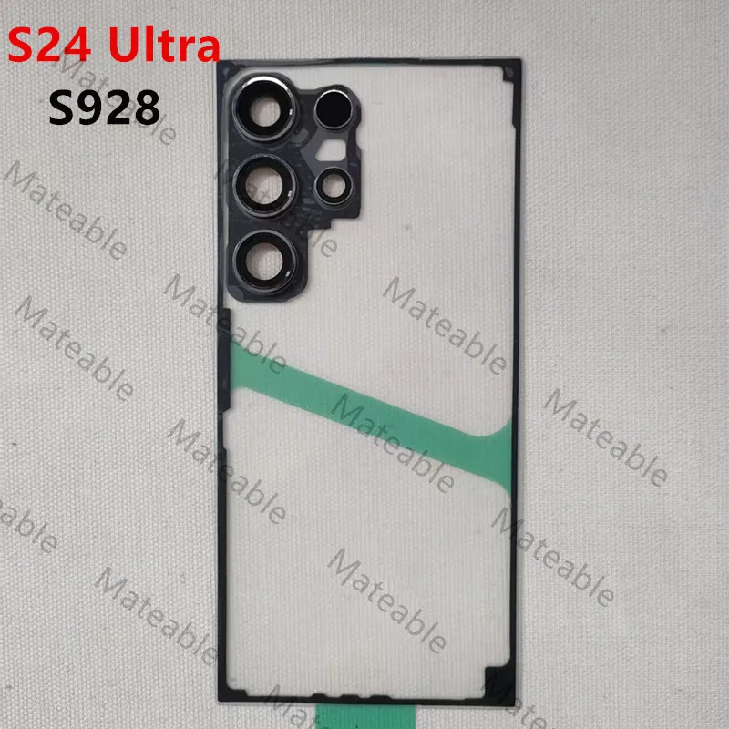 S928 S926 S921 Housing For Samsung Galaxy S24 S23 Ultra Plus Transparent Battery Back Cover Repair Door Rear Case + Camera Lens image 4