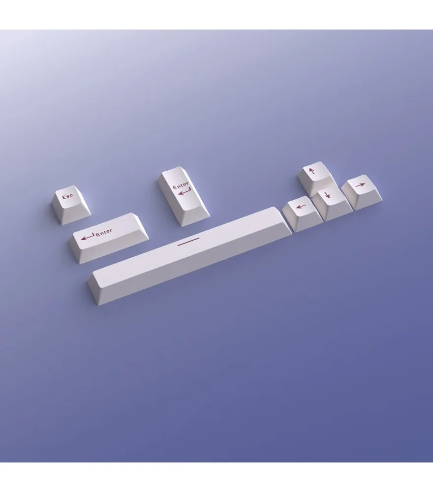 8-Key supplementary key Original height PBT two-color injection molding material Mecha white keycap