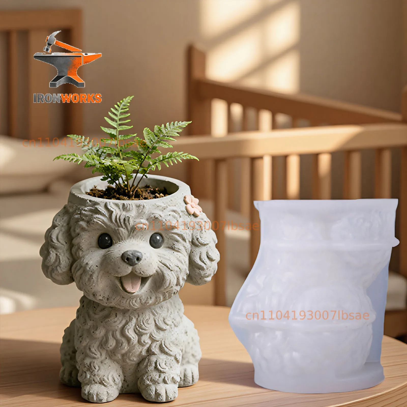 Reusable Craft Mold Cute Dog Planter Silicone Mold, Adorable Poodle Design for DIY Resin Crafts, Flower Pot, Unique Home Decor
