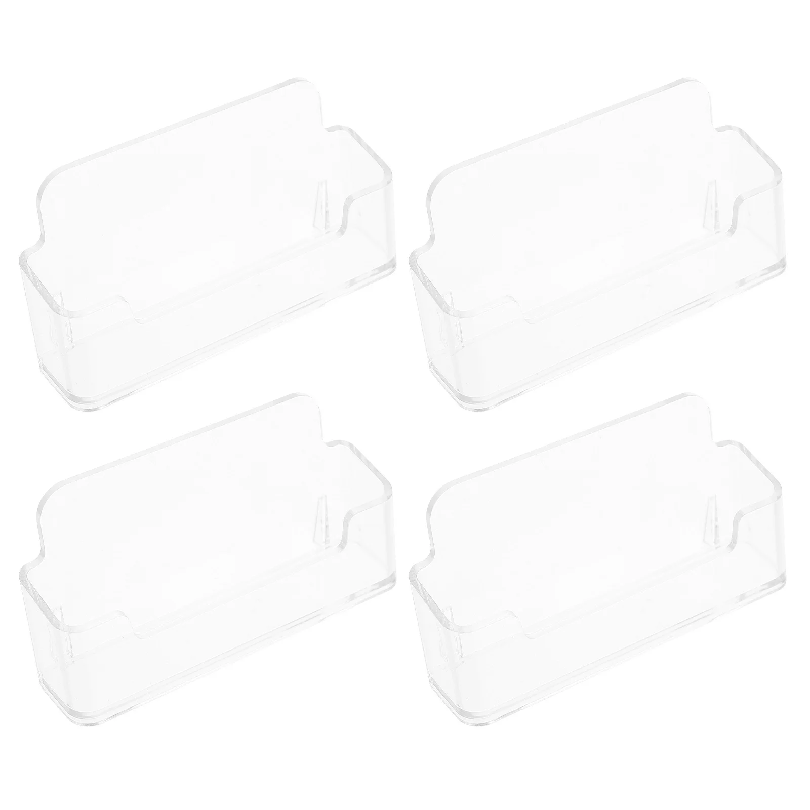

4 Pcs Cards Display Stand Holder for Table Business Clear Storage Business-card-holders