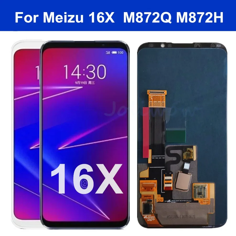 

6,0 "Super AMOLED для Meizu 16X, ЖК-экран, сенсорная панель, дигитайзер для Meizu 16, глобальная версия M872Q M872H, дисплей