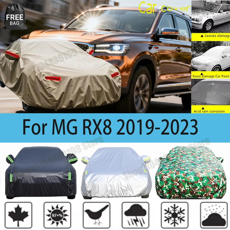 For MG RX8 2019-2023 Full Car Covers Outdoor Sun Anti UV Rain Snow Dust Protection Oxford Clother