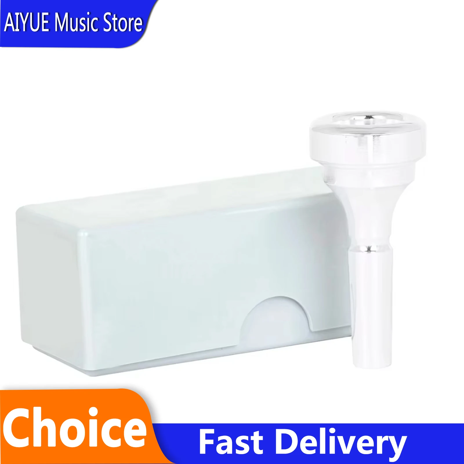 

4B Cornet Mouthpiece Professional Brass Replacement Mouthpieces Silver Plated Brass Musical Instrument Parts Cornet Parts