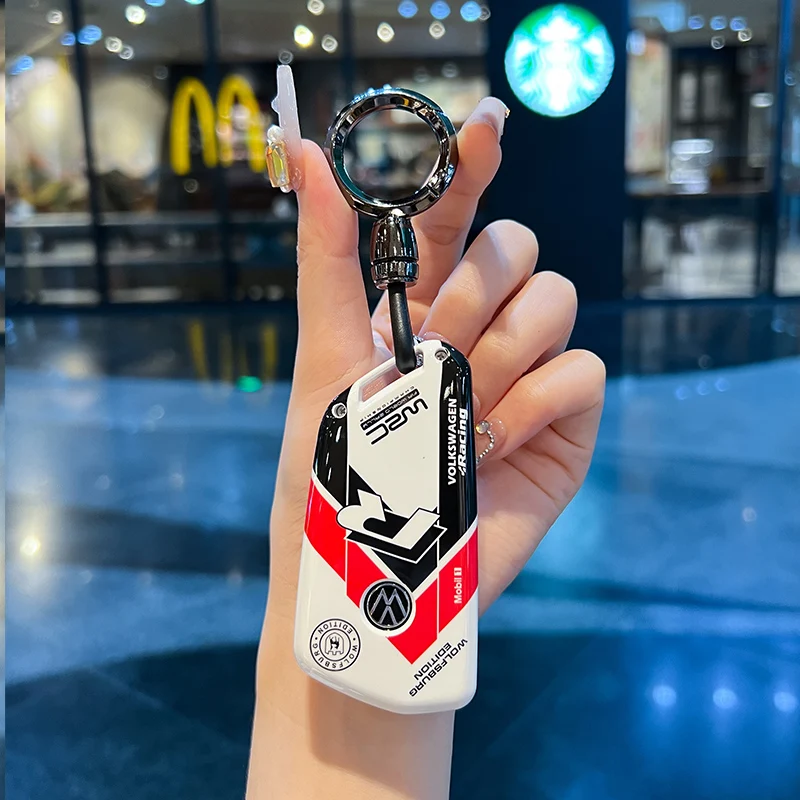 حافظة مفاتيح السيارة عن بعد فوب غطاء حامل شل لشركة فولكس فاجن فولكس فاجن جولف 8 ID.3 ID.4 MK4 MK8 2022 2021 GTI R اكسسوارات #5