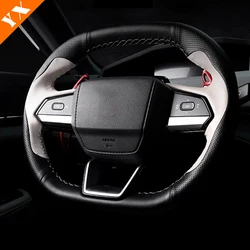 For Changan UNIV UNI-V Accessories Car Hand Suture Steering Wheel Cover Leather Steering Wheel Anti-slip Decor Protect 2023-2025