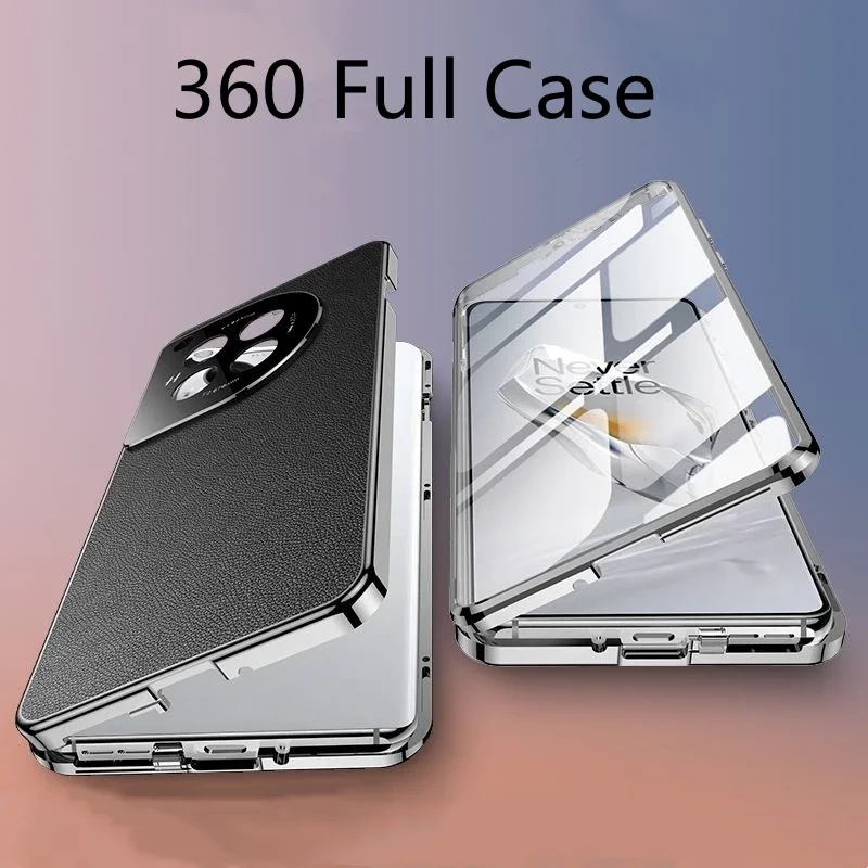 360 Full Case for OnePlus ACE 3 Pro Case Tempered Glass Leather Cover for One Plus ACE3 Pro 5G Shell Double Sided Protect Bumper