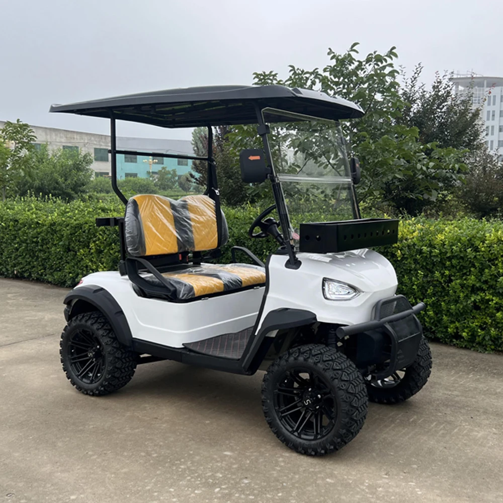 Comfortable White Golf Cart 48V 4 Wheel 2 Seater Quality 4000W Motor Golf Scooter Electric Cart 2 passenger Travel Golf Cart