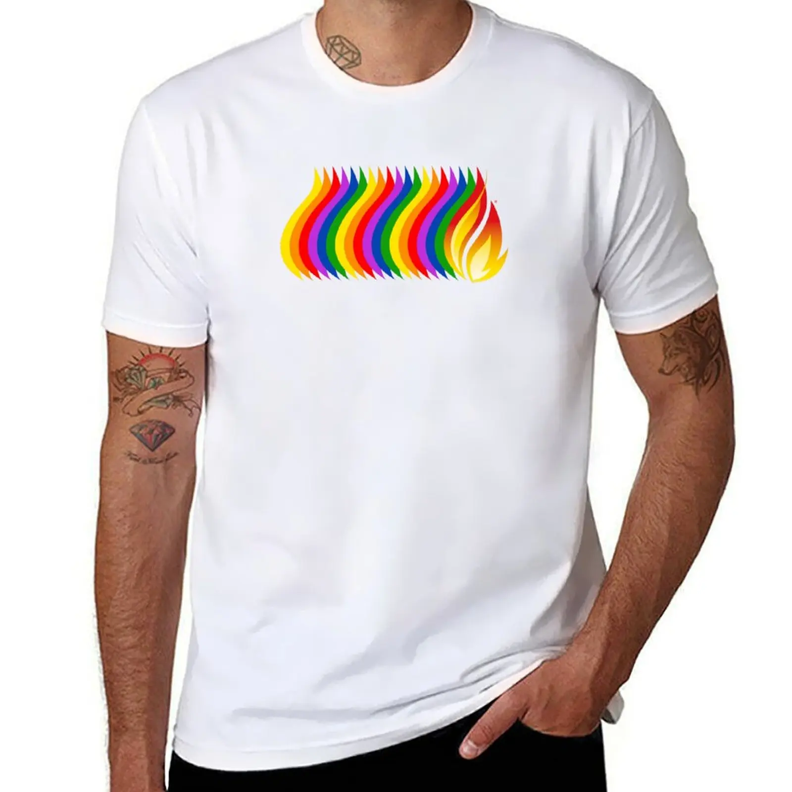

FHIR pride rainbow T-Shirt Plus Size All Match Tee Shirt