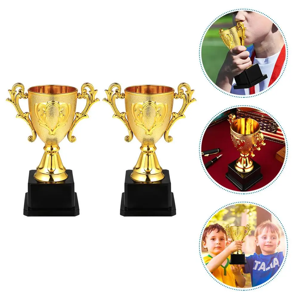 2 Pcs Mini Trophy Props Child Volleyball Plastic Basketball for Kids Delicate Small