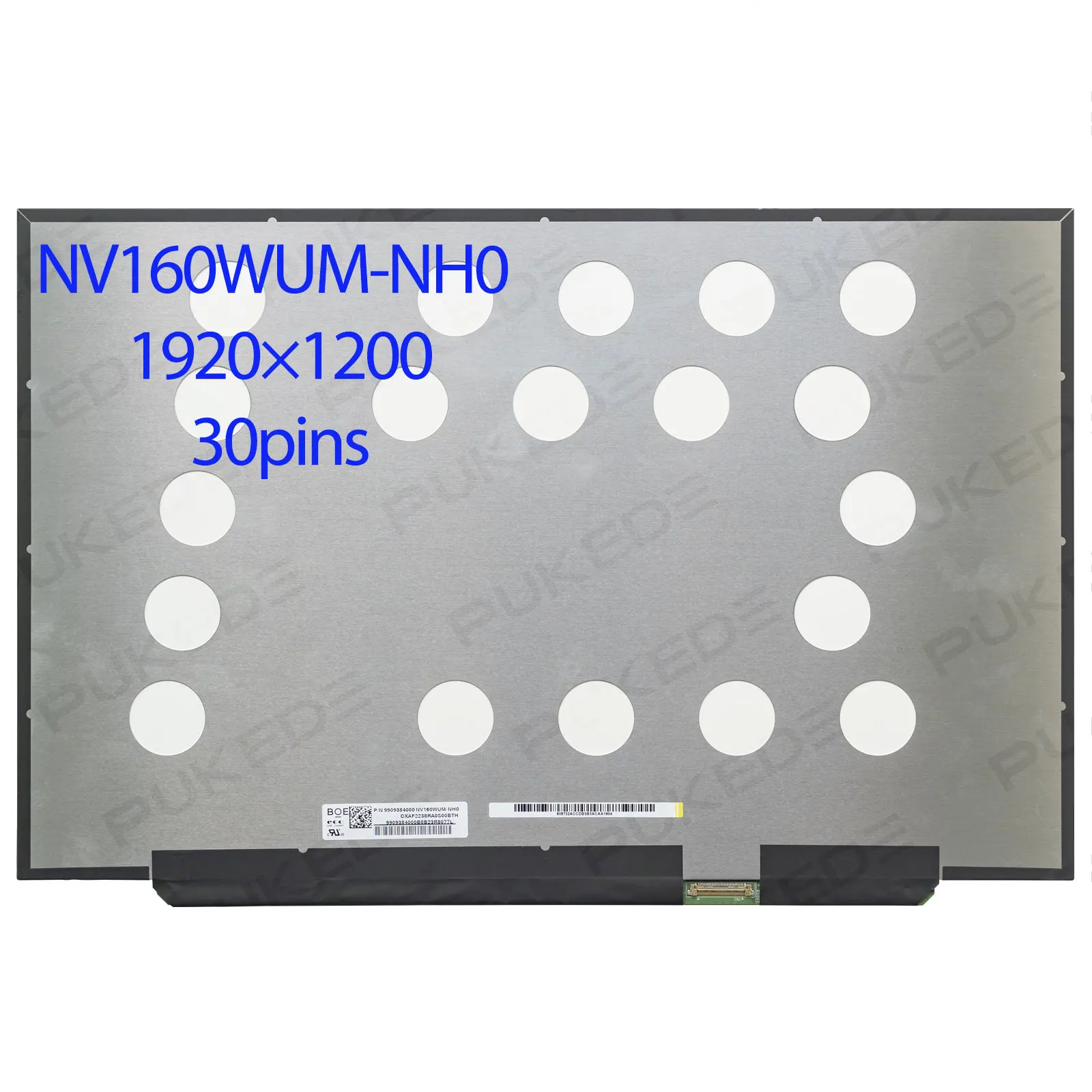 

16.0'' Inch Laptop LCD Screen NV160WUM-NH0 for Huawei Matebook D16 2020 RLEF-16 IPS Display 98% sRGB WUXGA 1920x1200 30pins eDP