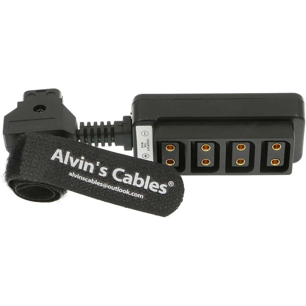 Alvin's Cables D-tap Splitter Ultrashort Power Cable D-Tap Male to 4 Port Dtap Female Cord for ARRI RED Cameras TILTA Steadicam