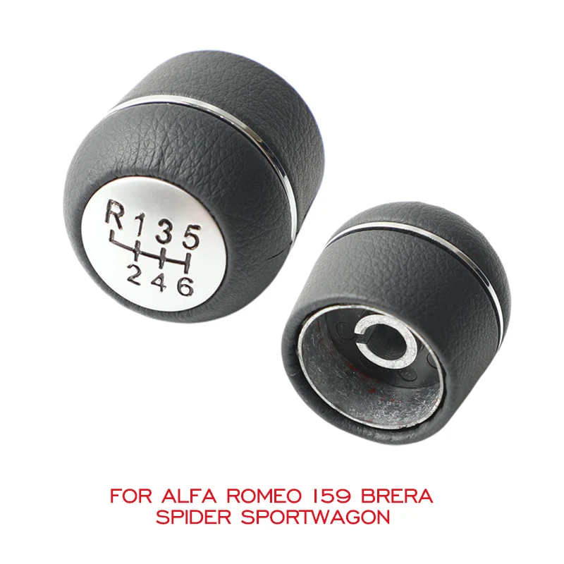 For Alfa Romeo 159 Brera Spider Sportwagon 6 Speed Gear Shift Knob Aluminum Car Gear Head Shifter Handle Ball Auto Styling