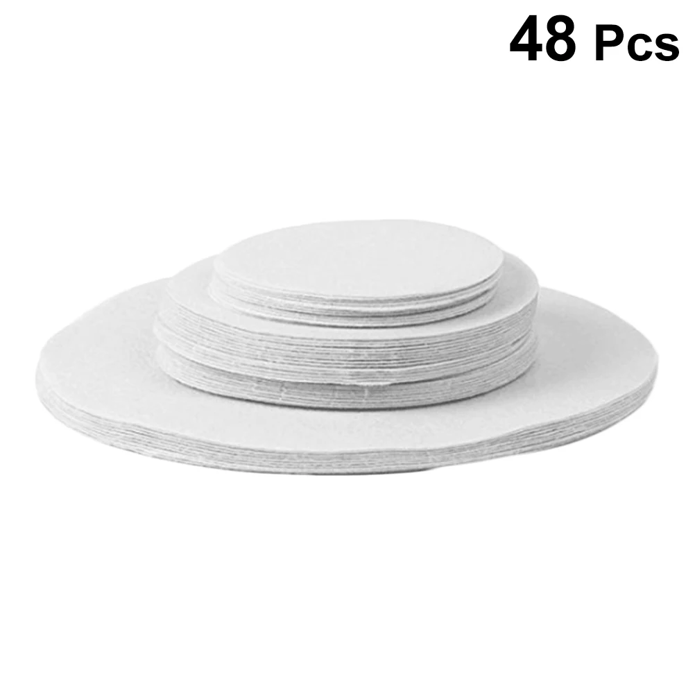 48 PCS Dish Protector Round Table Place Mats Coasters Felt Pot Pad Placemats Dishes