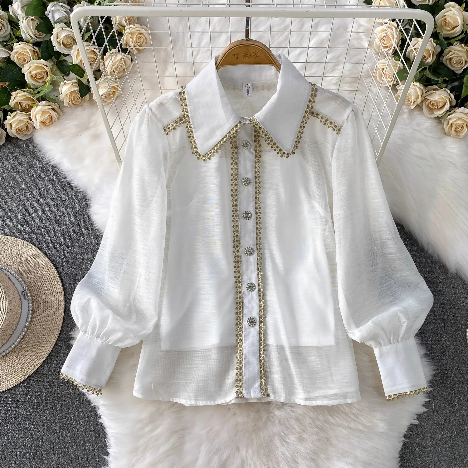 Setelan Rok Kemeja Elegan T-Shirt Sambungan Renda Lengan Panjang Wanita Rok Panjang Berlipat Pinggang Tinggi Set Wanita Kantor Chic Musim Panas 2025
