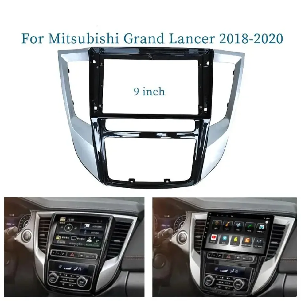 AUTODAILY 9 Inch Car Frame Fascia Adapter For Mitsubishi Grand Lancer 2018-2020 Android Radio Dash Fitting Panel Kit