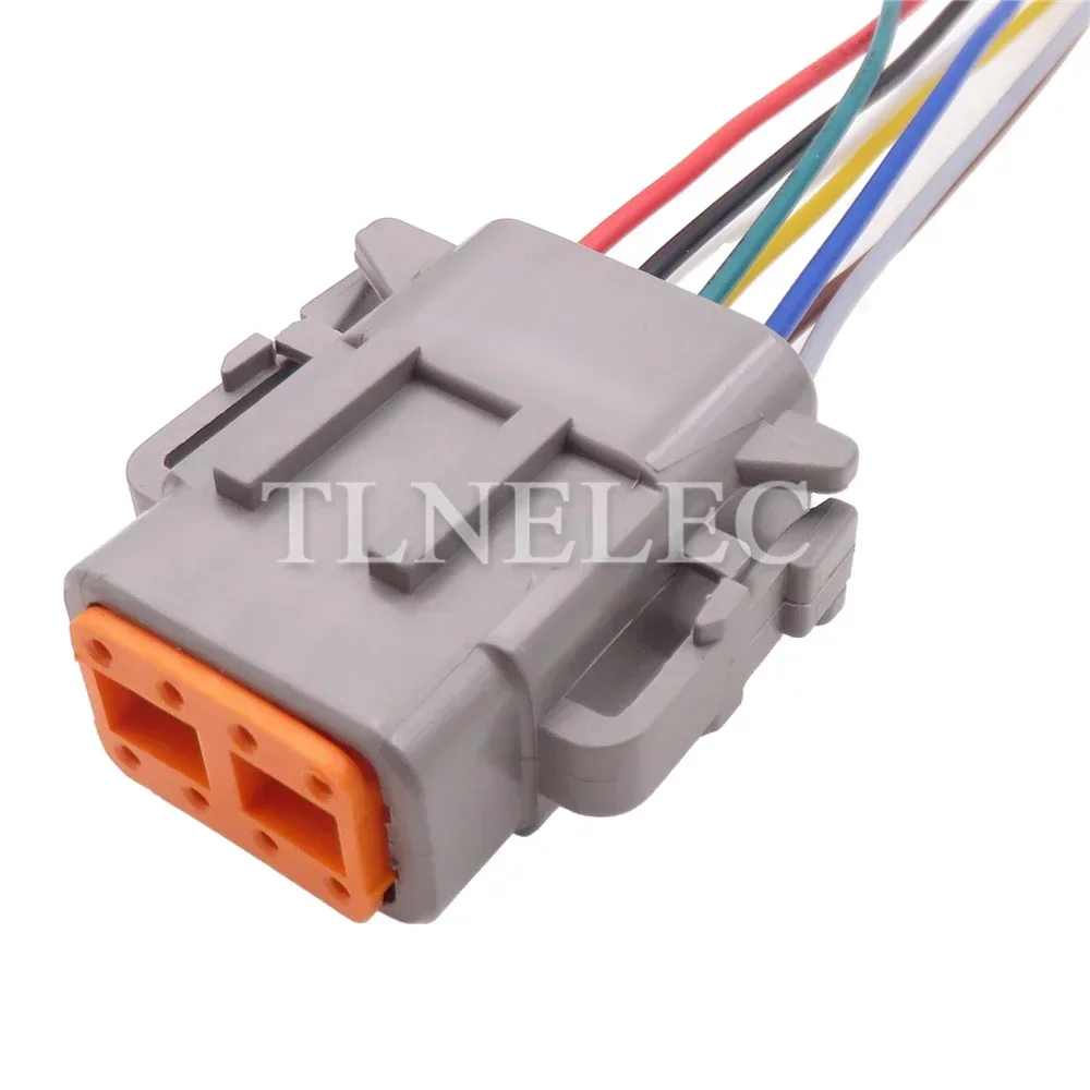 8 Pin Way Truck Wire Cable Waterproof Socket With Wires Automobile Sealed Connectors DTM06-8S DTM04-8P ATM04-8P