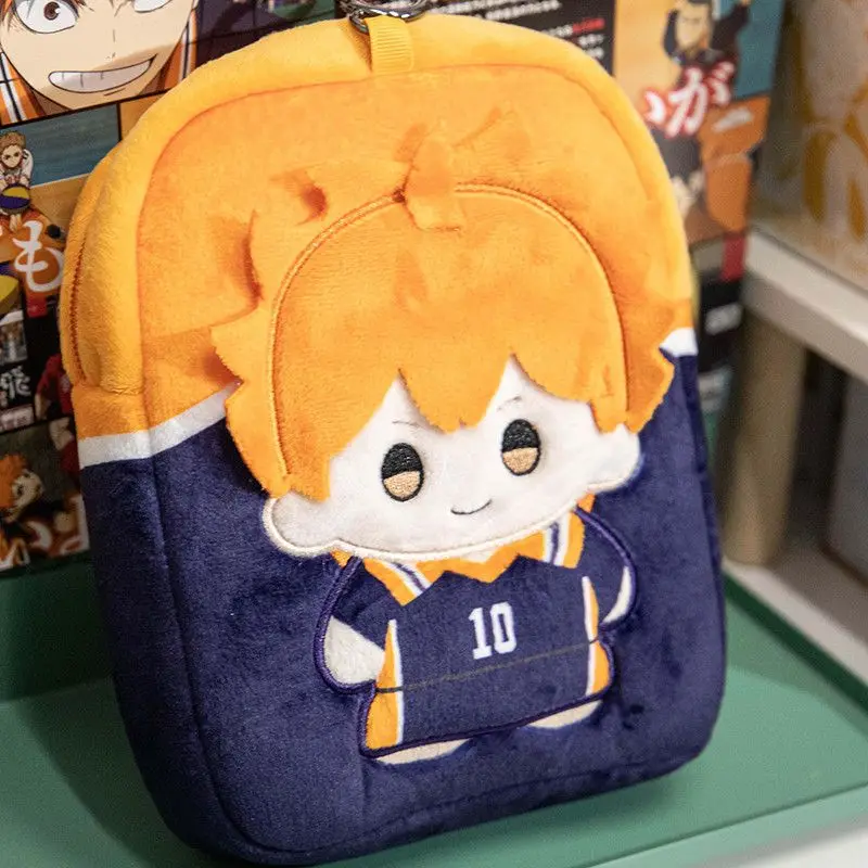 Kawaii Haikyuu حقيبة كتف قطيفة هيناتا شويو توبيو كاجياما أنيمي الكرتون حقيبة ظهر الطالب الألم حقيبة المنتجات الطرفية هدية