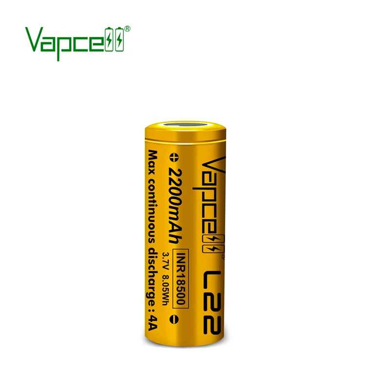 Original Vapcell L22-INR18500 2200Mah 4A Discharge Battery High Capacity Rechargeable 18500 Cell for Flashlights view 3