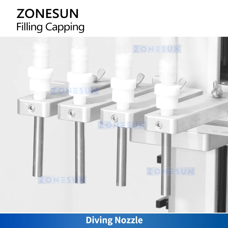 ZONESUN ZS-DTFC4Y Tabletop Monoblock Filling and Capping Machine  Magnetic Pump Liquid Filler Screw Capper for Juice Bottle