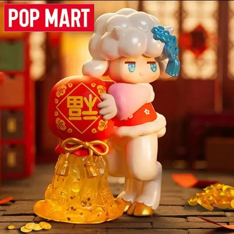 

POP MART Новый год тигра, серия, подлинная милая аниме-фигурка, настольная глухая коробка, загадочная коробка, сумка для догадок, игрушки, кукла