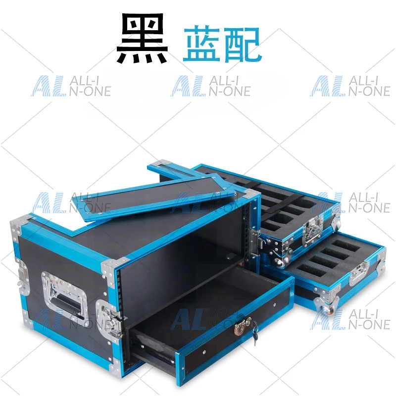 2U-6U Aluminum Rack Flight Case Microphone Receiver Cabinet Audio Equipment Case