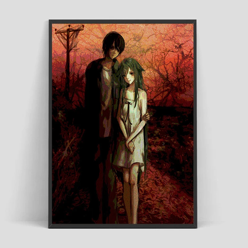 لعبة الرعب S-sama No Uta أغنية سايا ملصق الديكور صور غرفة طلاء جدران قماش زينة للديكور المنزل