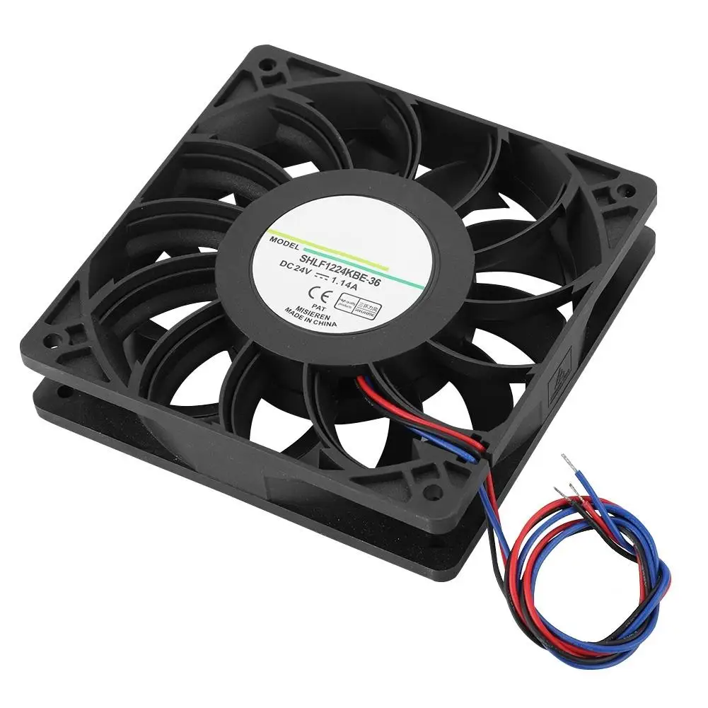 SHLF1224KBE-36 12CM DC24V 1.14A High-Speed Inverter Cooling Fan for Server Heat Dissipation