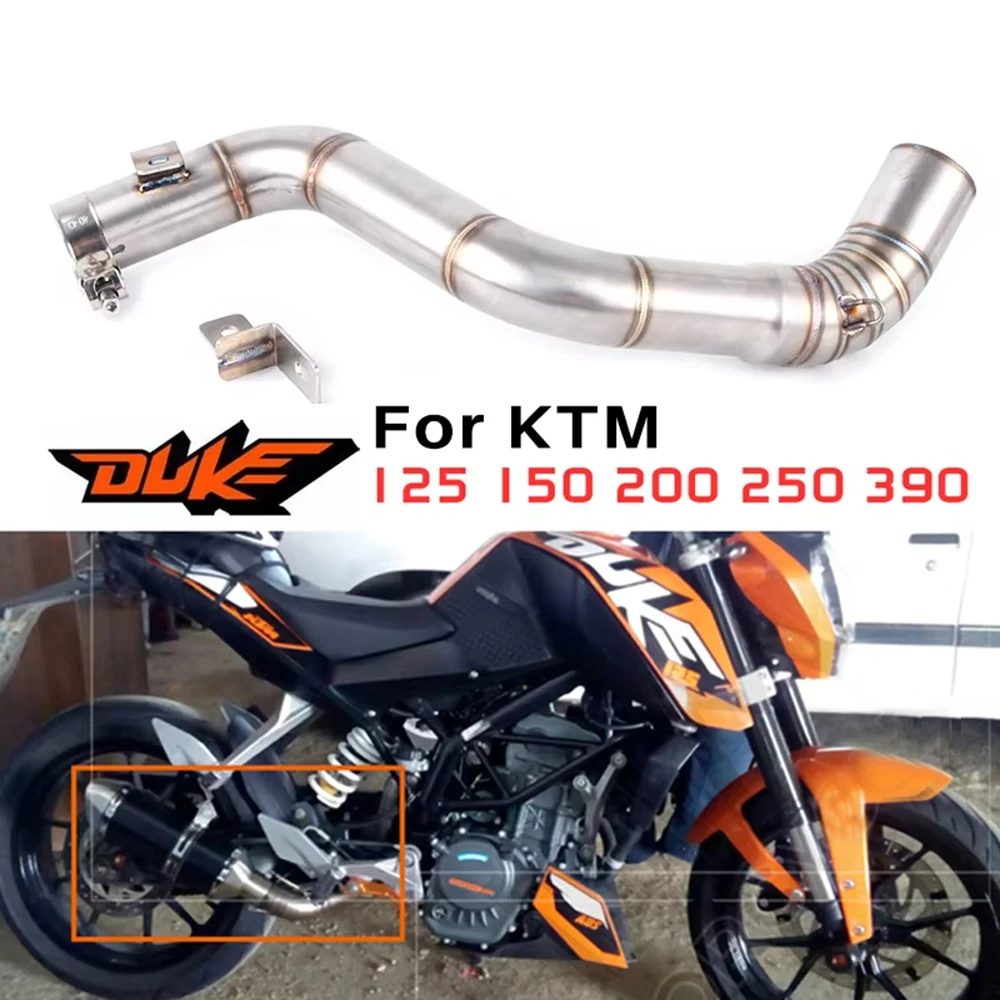 Slip On Motorcycle Professionalexosto para moto Full System middle Link pipe For DUKE 125 150 200 390 2012-2016
