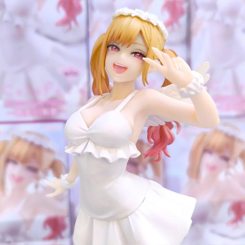 

В наличии, натуральная фигурка Furyu 1/6 Bicute Pure My Dress-Up Darling Kitagawa Marin Angel Wings, серия, модель из ПВХ, коллекционная игрушка