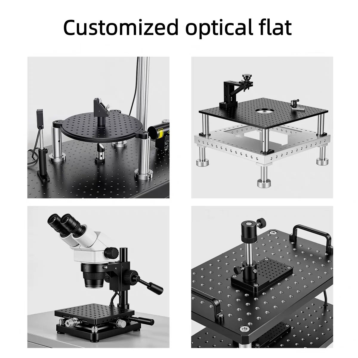 High Precision Honeycomb Core Vibration Isolation Base Plate Perforated Aluminum Experiment Fixing Plate for Optical Bridges