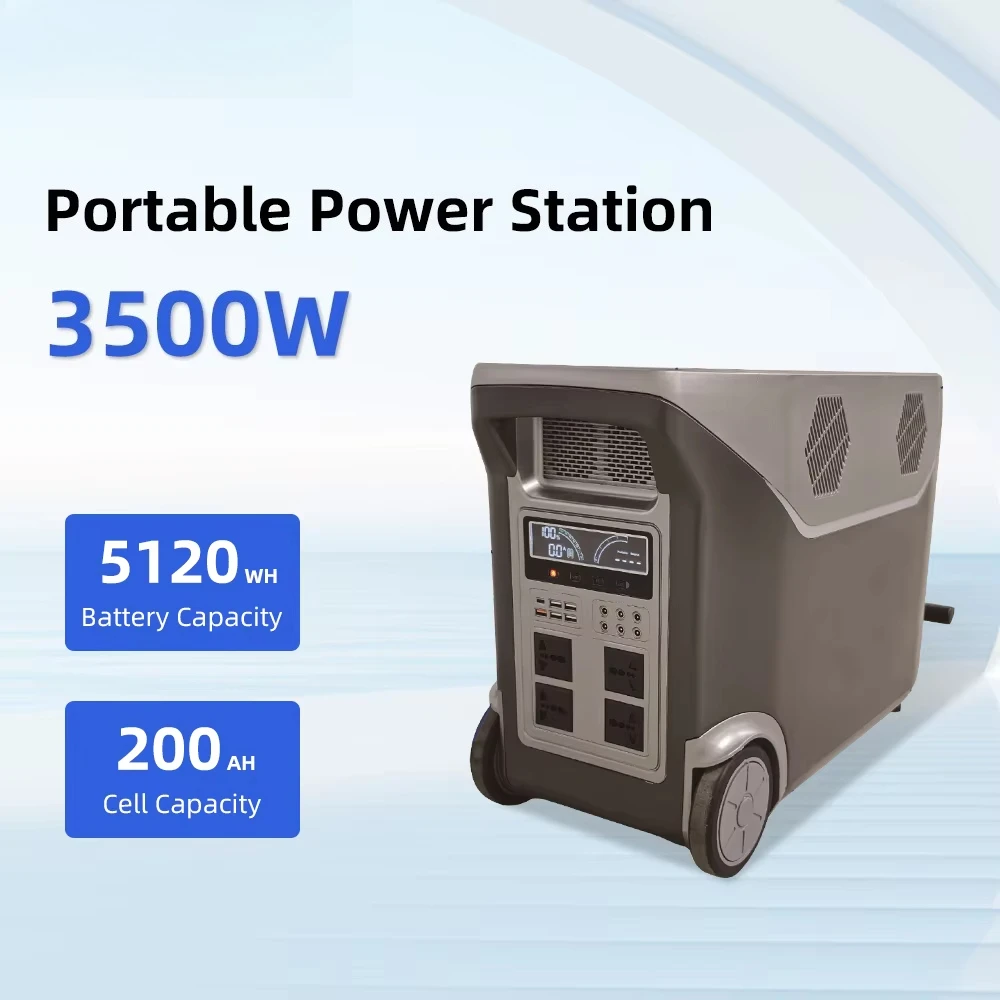 3500W 200Ah LiFePO4 Portable Power Station Solar Generator Ghana Stock