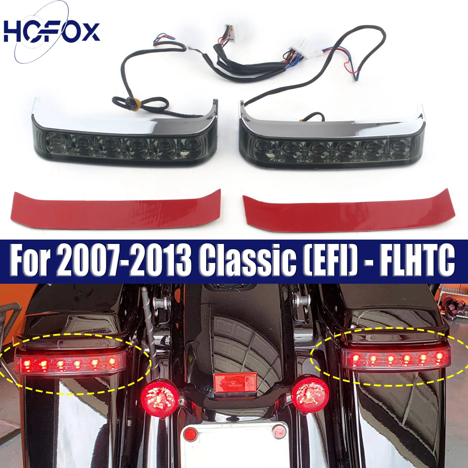 

Motorcycle LED Brake Running Saddlebag Turn Signal Lights Moto Brake Tail Lamp For Harley Electra Glide 1997-2013