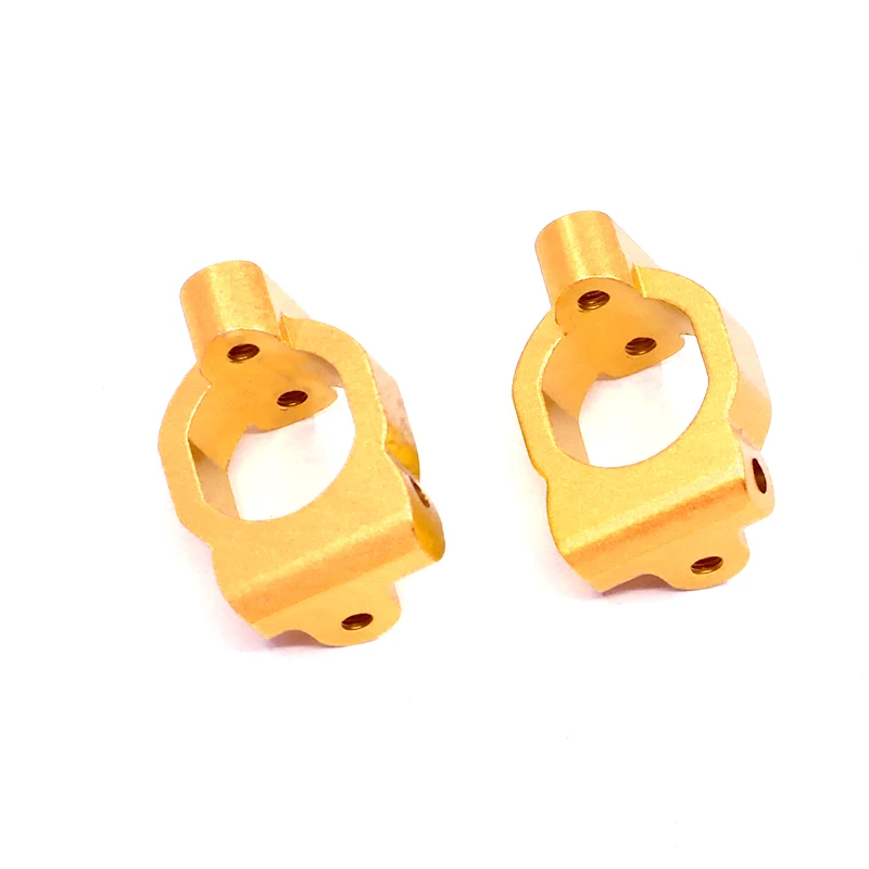 2Pcs Aluminum Alloy Front C Hub Carrier Caster Block C Seat for Wltoys 104001 1/10 RC Car Upgrade Accessories,Yellow