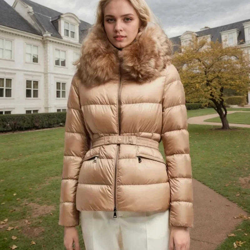 Doudoune en duvet d'oie pour femme, fermeture éclair optique, meilleur manteau d'hiver, mode loisirs, combinaison féminine, Mo * Alexand* r, 90