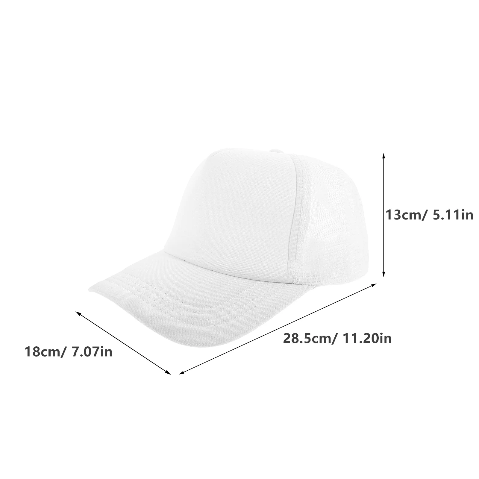 Heat Transfer Baseball Hats DIY Blank Printing Hat Mesh Sublimation Hats Heat Transfer Baseball Caps DIY Sublimation Hats