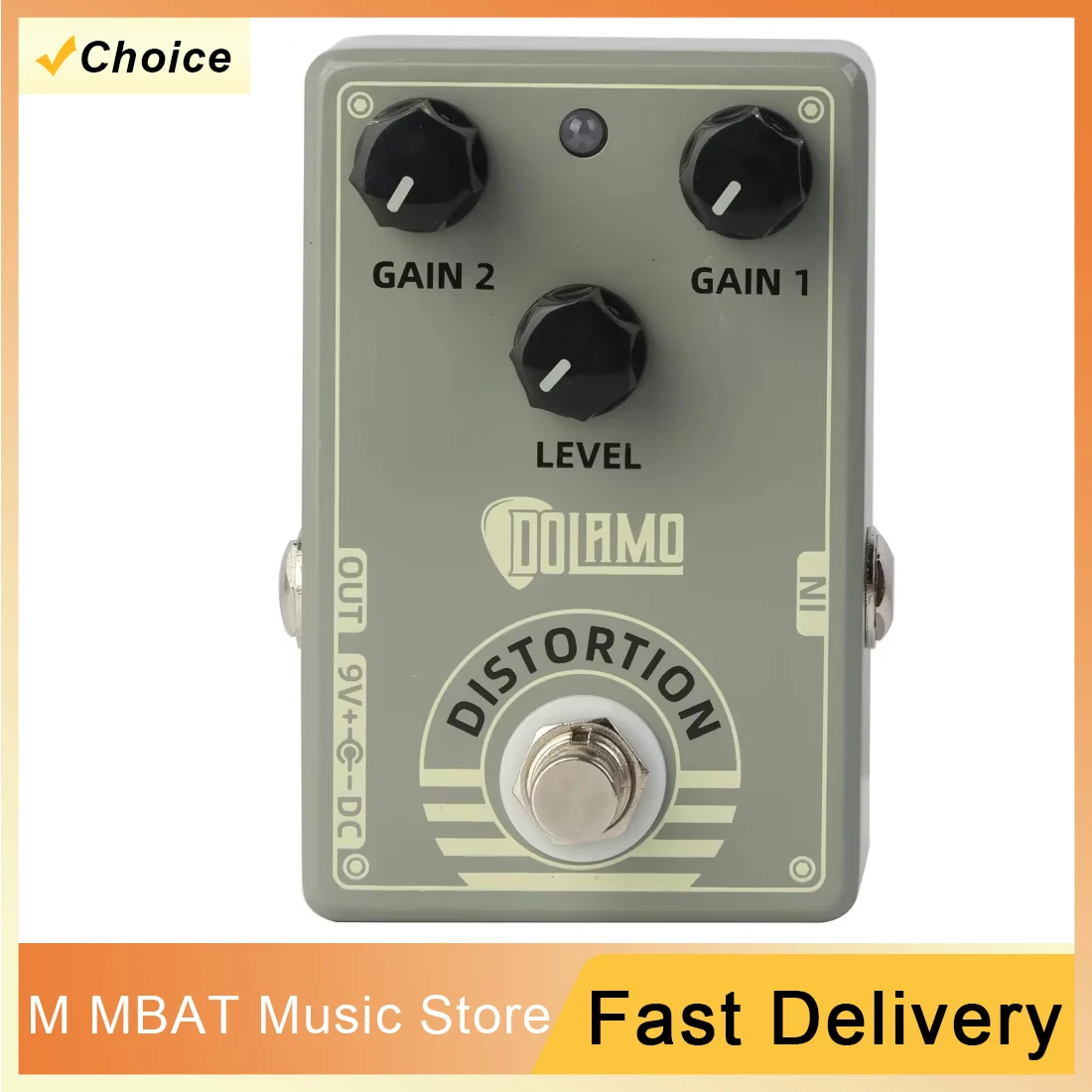 

Distortion Guitar Pedal Mark Electric Guitar Effect Pedal Twin Gain Controls for High and Low Distortion True Bypass