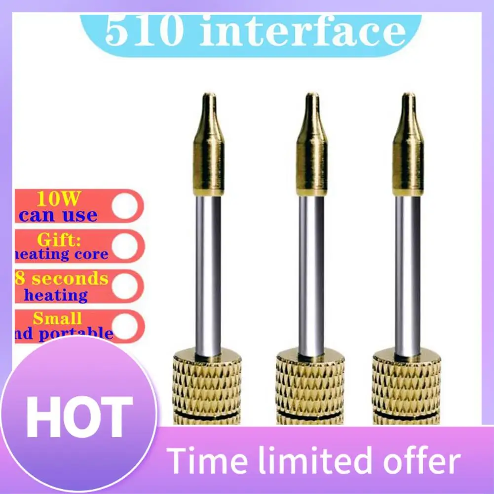 

B69C 8-15W Soldering Iron Tip,For USB Wireless Charging Soldering Iron Tip, 510 Thread Interface, Free Spare Heating Core