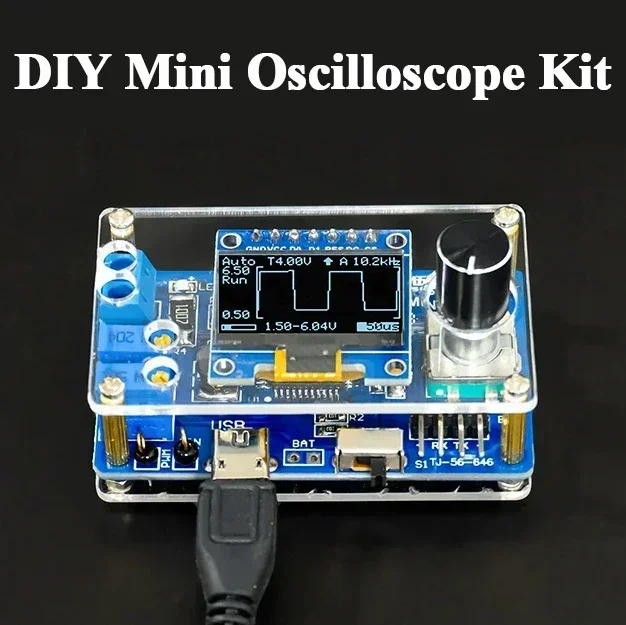 

DIY Mini Digital Oscilloscope Kit STC8K8A Microcontroller Electronic Soldering Practice Loose Parts