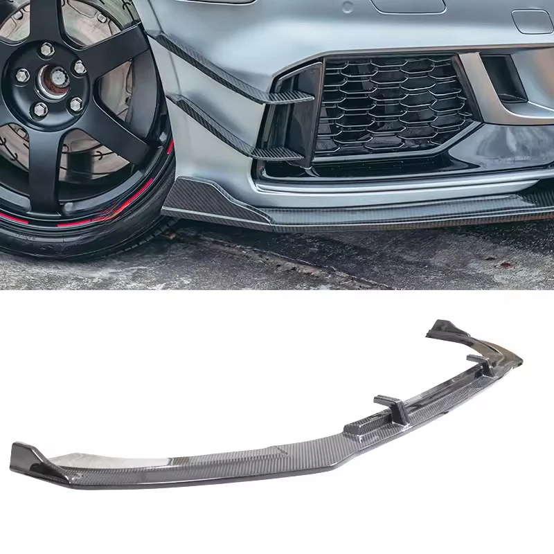 

RS3 Factory Wholesale Dry Carbon Fiber Car Front Bumper Lip Wing Splitter Car External Kits for Audi RS3 Ture Factory Fitment