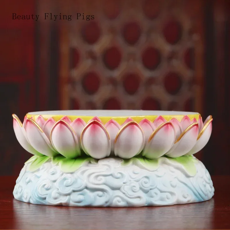 1PCS ceramic lotus Guanyin Buddha statue base elevated statue for Buddha seat home accessories